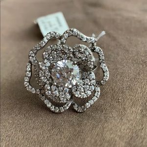 CZ flower ring